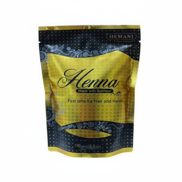 Bột lá móng hương bakhour Hemani henna black with bakhour