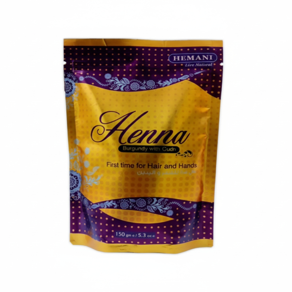 Bột lá móng mùi trầm hương Hemani henna burgundy with oudh