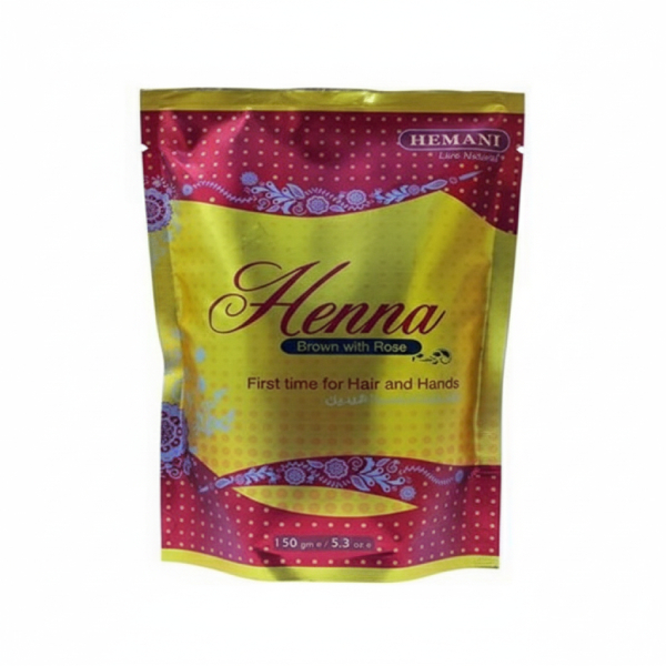 Bột lá móng hương hoa hồng Hemani henna brown with rose