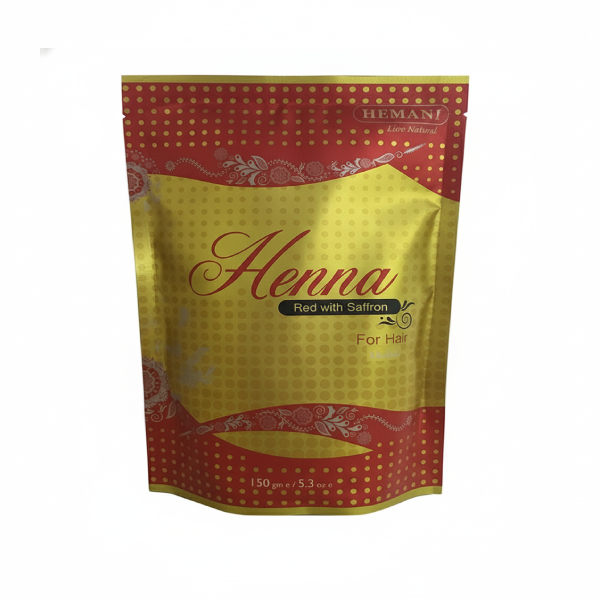 Bột lá móng hương nhụy hoa nghệ tây Hemani henna red with saffron