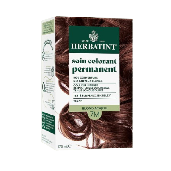 [Vàng gỗ gụ 7M] Gel nhuộm phủ bạc, dưỡng tóc với 8 thảo mộc Herbatint