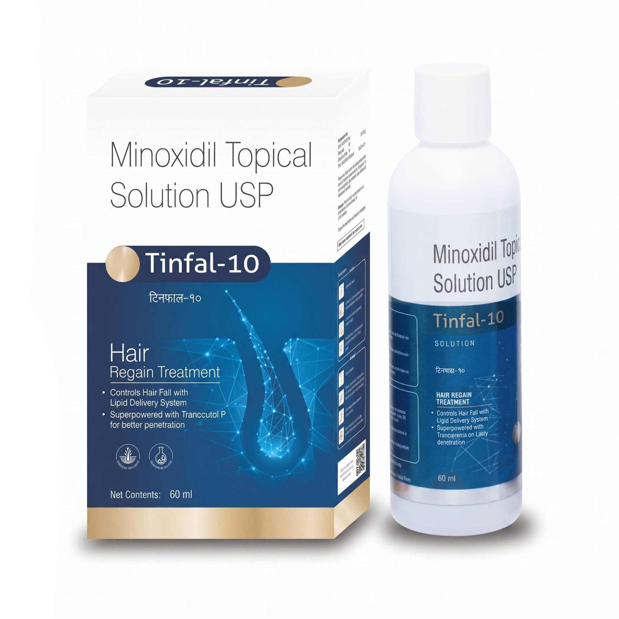 Dung dịch bôi râu tóc Tinfal 10 (minoxidil 10%) giúp ngăn rụng và thúc đẩy mọc râu tóc