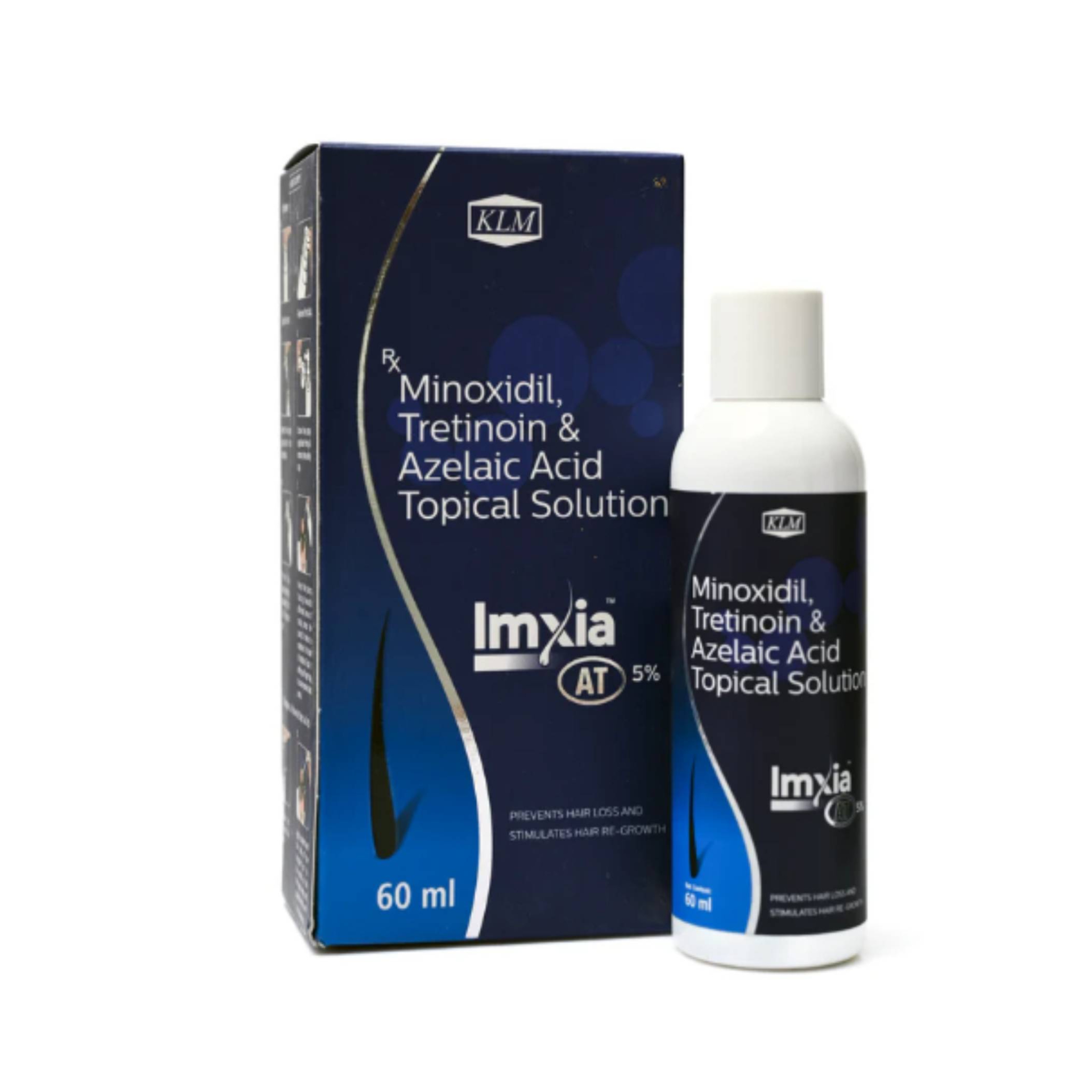 Dung dịch bôi tóc Imxia AT5 (minoxidil 5% + azelaic 1.5%+ tretinoin 0.01%) giúp ngăn rụng và thúc đẩy mọc tóc