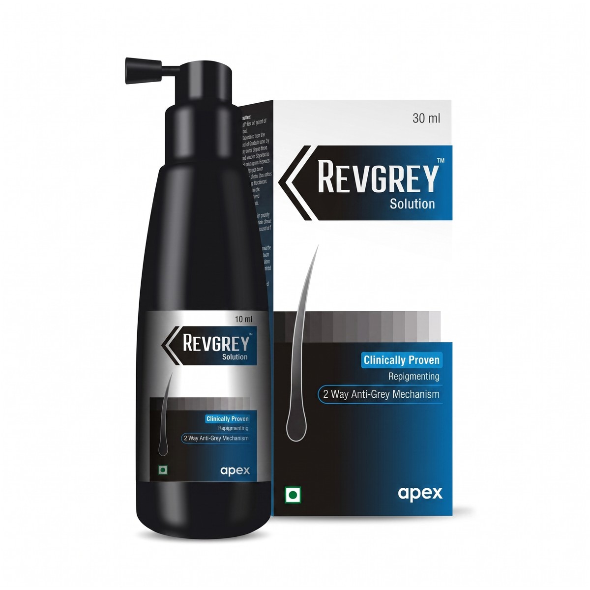 RevGrey Solution Apex 30ml hỗ trợ cải thiện tóc bạc sớm - Tóc Xanh