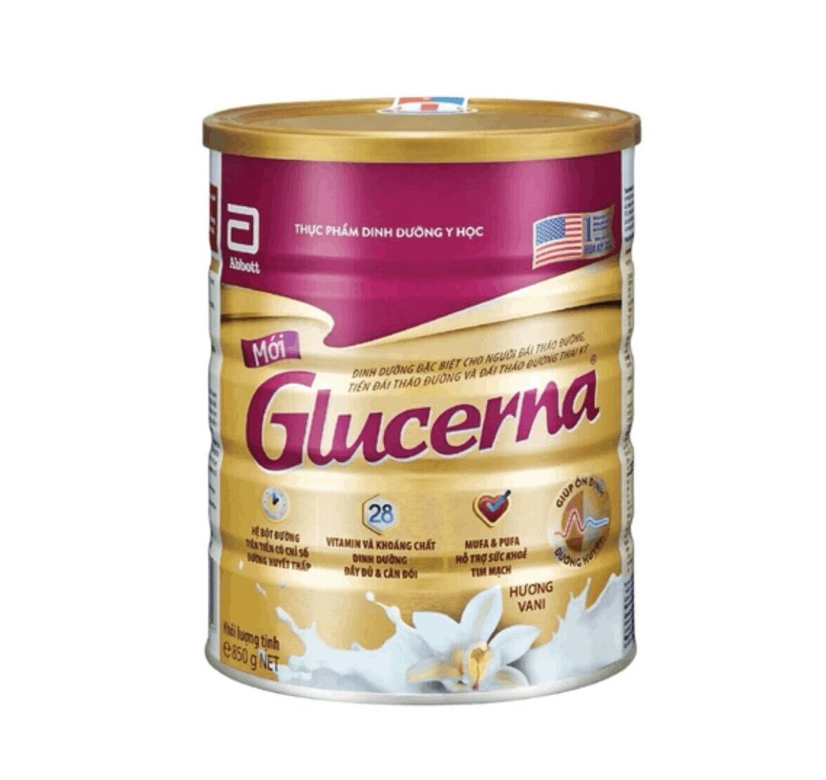 Sữa Glucerna 850g hương vani Abbott cho người đái tháo đường - Tóc Xanh
