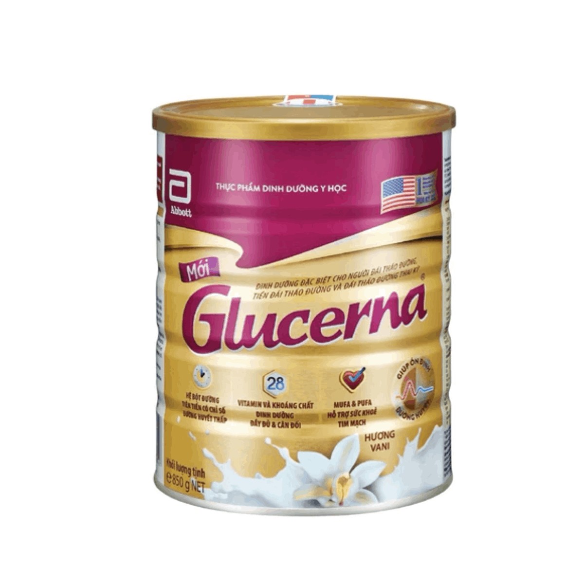 Sữa Glucerna 850g hương vani Abbott cho người đái tháo đường - Tóc Xanh